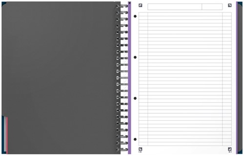 Collegeblok Oxford Office Essential Europeanbook A4+ 4gaats 120pag ass-4