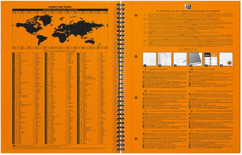 Spiraalblok Oxford International Notebook A4+ 160 pagina's lijn-2