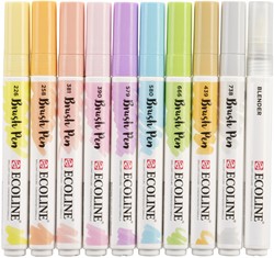 Brushpen Talens Ecoline set à 10 stuks pastel