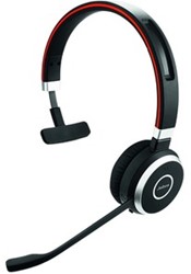 Jabra EVOLVE 65 MS Wireless Over-the-head Mono Headset - Supra-aural - 3000 cm - Bluetooth - 150 Hz to 7 kHz - Noise Canceling