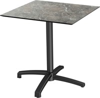 VEBA X Cross terrasstafel 70x70 cm vierkant - Galaxy Marble - Zwart