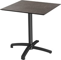 VEBA X Cross terrasstafel 70x70 cm vierkant - Midnigt Marble - Zwart