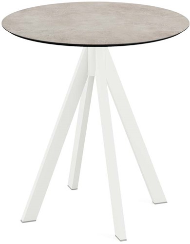 VEBA Infinity terrastafel Ø70 cm (rond) - Moonstone - Wit