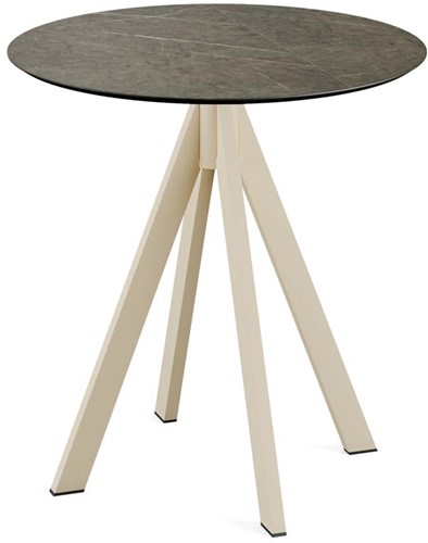 VEBA Infinity terrastafel Ø70 cm (rond) - Midnigt Marble - Zand