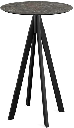 VEBA Infinity statafel Ø70 cm (rond) - Galaxy Marble - Zwart