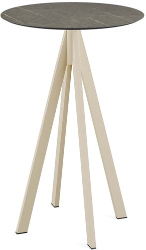 VEBA Infinity statafel Ø70 cm (rond) - Midnigt Marble - Zand