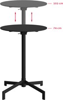 VEBA Versa terras/statafel ø60 cm (verstelbaar) - Zwart
