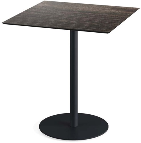 VEBA Urban terrastafel 70x70cm (vierkant) - Riverwashed wood - Zwart