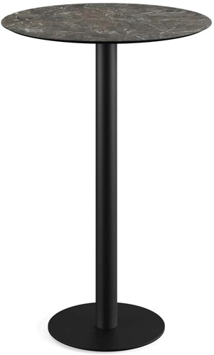 VEBA Urban statafel Ø70 cm (rond) - Galaxy Marble - Zwart