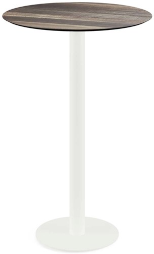 VEBA Urban statafel Ø70 cm (rond) - Tropical wood - Wit