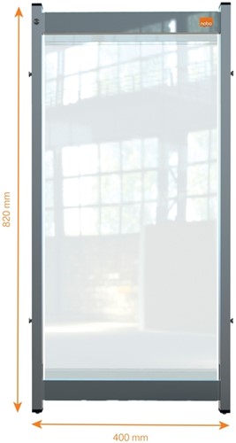 Bureauscherm Nobo modulair doorzichtig PVC 40x82cm-2