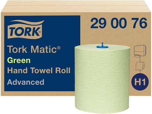 Handdoekrol Tork H1 Matic Advanced 2-laags 150m groen 290076