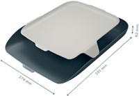 Brievenbak Leitz Cosy met desk organiser grijs-3