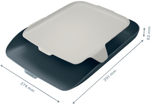 Brievenbak Leitz Cosy met desk organiser grijs-3