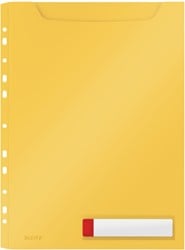 Insteekmap U-model Leitz Cosy harmonica A4 met perforatiestrip PP geel