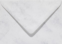 Envelop Papicolor EA5 156x220mm marmer grijswit pak à 6 stuks