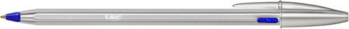 Balpen Bic Cristal Re-new medium zilver + 2 vullingen blauw-1