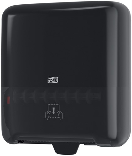Handdoekroldispenser Tork H1 Elevation Matic zwart 551008