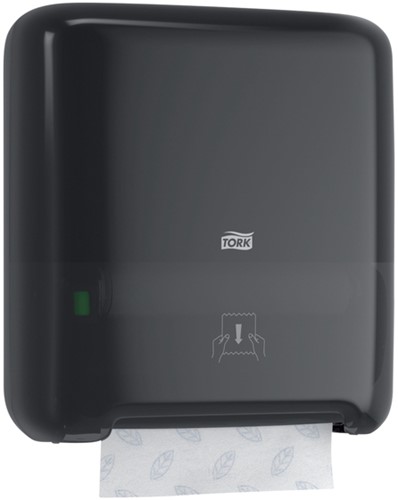 Handdoekroldispenser Tork H1 Elevation Matic zwart 551008-2