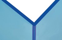Boekensteun MAUL 10x10x13cm acryl set 2 neon blauw transparant-2