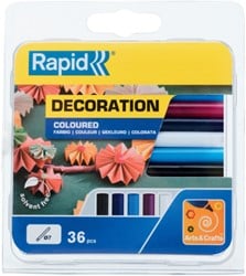 Lijmpatroon Rapid - 7mm - 36 stuks - 5 kleuren