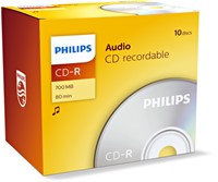 CD-R Philips 80Min audio JC 10 stuks-1