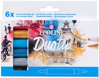 Duotip Talens Ecoline set à 6 stuks stadslandschap-3