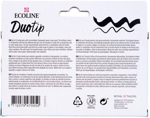 Duotip Talens Ecoline set à 6 stuks stadslandschap-1