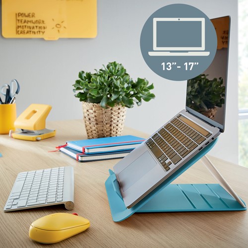 Laptopstandaard Leitz Ergo Cosy verstelbaar recyled blauw-4