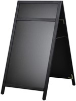Krijt stoepbord Europel 660x1280mm DELUX zwart
