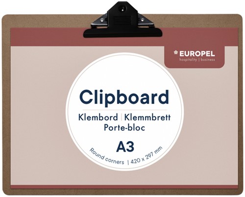Klembord Europel A3 liggend hout-3