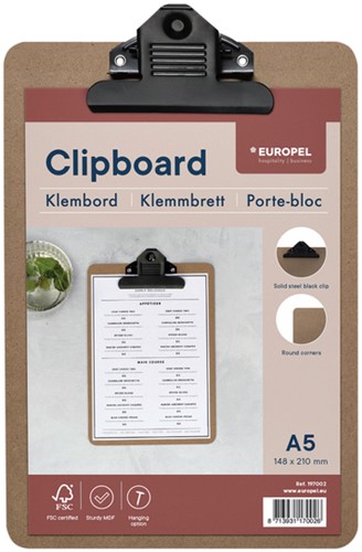 Klembord Europel A5 staand hout-2