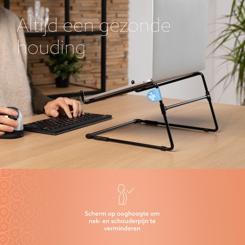 Laptopstandaard R-Go Office Zwart-2