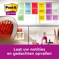 Memoblok 3M Post-it Z-Note R330 Super Sticky 76x76mm assorti kleur 20 + 4 gratis-3