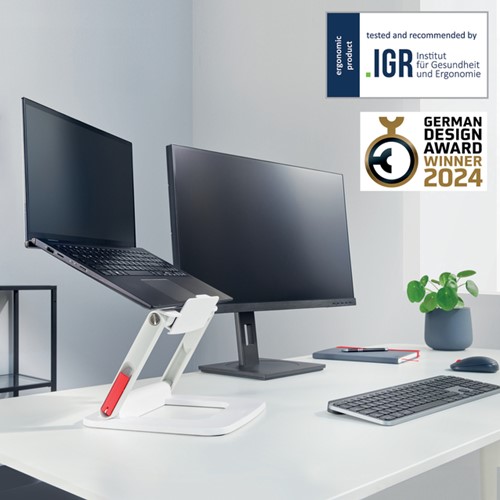 Laptopstandaard Leitz Ergo verstelbare multihoek wit-1