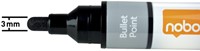 Whiteboardmarker Nobo Liquid ink rond assorti 3mm 10stuks-1