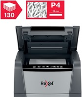 Papiervernietiger Rexel Optimum Auto+ 130X P4 snippers 4x28mm-9