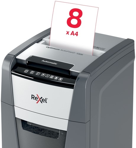 Papiervernietiger Rexel Optimum Auto+ 130X P4 snippers 4x28mm-6