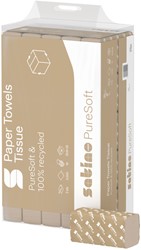 Handdoek Satino PT2 Puresoft w-vouw 2-laags 206x320mm 25x120 vel naturel 277520