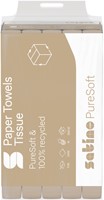 Handdoek Satino PT2 Puresoft w-vouw 2-laags 206x320mm 25x120 vel naturel 277520-2