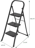 Huishoudtrap BRASQ 3 treden SL300 zwart-2