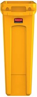 Afvalbak Rubbermaid Slim Jim Vented met luchtsleuven 87 liter geel-2