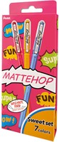 Gelschrijver Pentel K110 Mattehop Fun Sweet M assorti blister à 7st