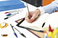 Balpen Bic Cristal medium assorti blister à 5 stuks-2