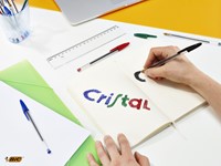 Balpen Bic Cristal medium assorti blister à 5 stuks-3