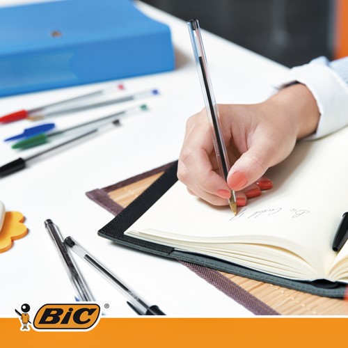 Balpen Bic Cristal medium zwart doos à 90+10 gratis-2