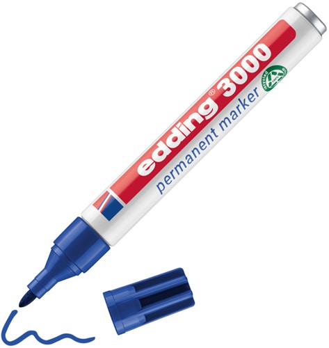 Viltstift edding 3000 creatief rond 1.5-3mm assorti blister à 4 stuks-2