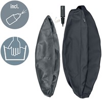 Actieve zitbal Leitz Ergo 75cm anti-rol donkergrijs-10