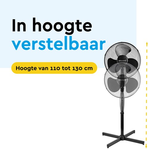 Statiefventilator BRASQ F300 Ø 40cm zwart-3