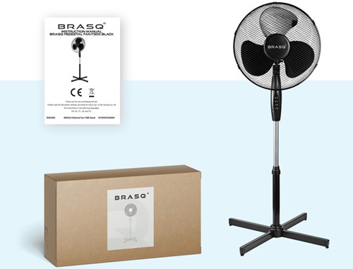 Statiefventilator BRASQ F300 Ø 40cm zwart-5